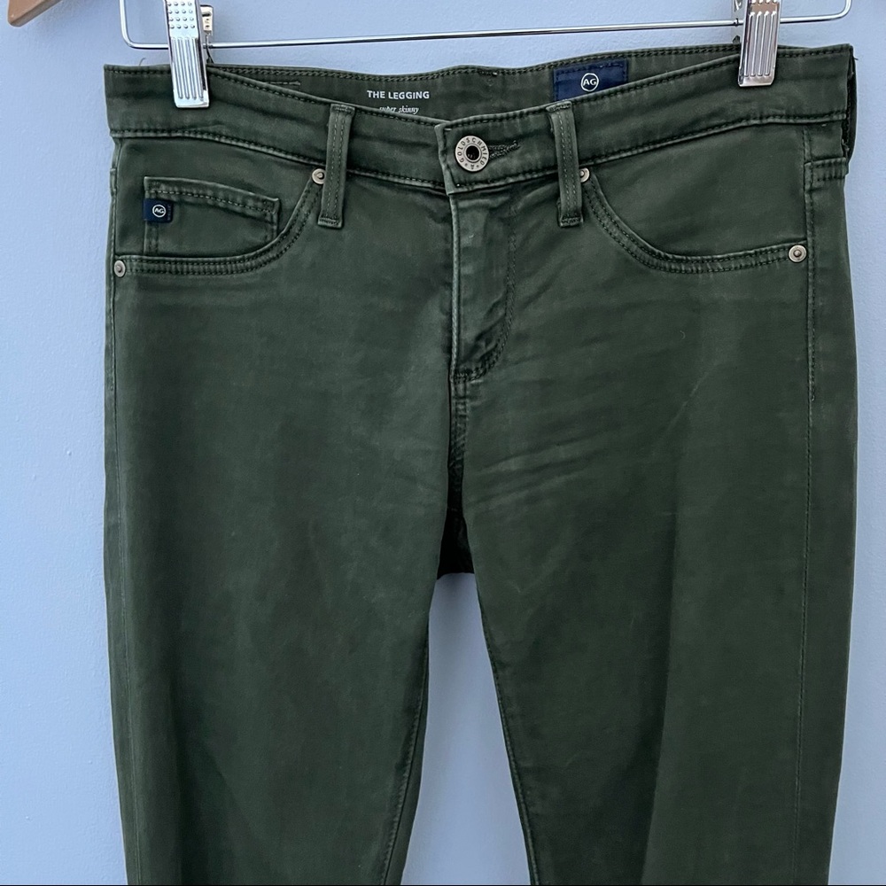 AG Adriano Goldschmied Skinny Legging Womens 25R Green Modal Blend Soft